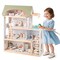 Wooden Dollhouse Kids DIY Pretend Playhouse with 33 PCS Furniture Accessories-Green